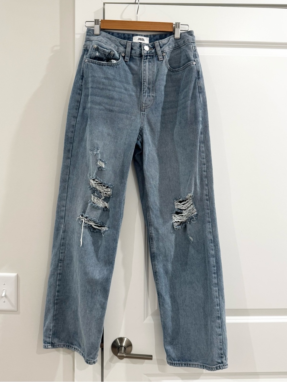JBD • Just Black Denim 100% Cotton Distressed Knee Hole Jeans